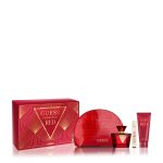 Guess Red Women Set Edt 75ml + 15ml Travel Spray + 100ml Bl + Pouch - Image 2