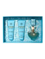 Versace Dylan Turquoise 100ml EDT Spray + 100ml Body Lotion + 100ml Shower Gel + Mini - Image 2